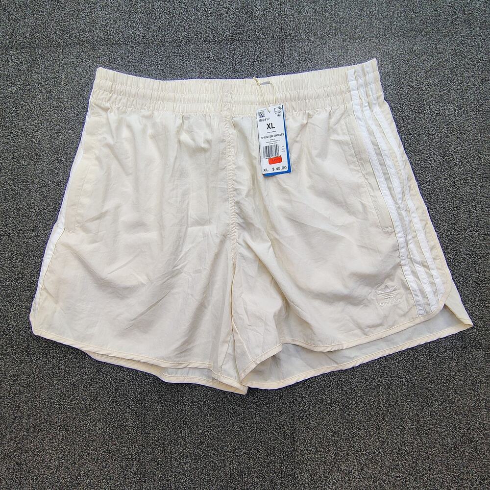 New Adidas Originals Men's Size XL Classic Sprinter Shorts wonder white